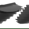 Mexen Lena Rimless Tornado Toilet Bowl with Slim Soft-Close Seat, Duroplast, Matte Black - 30220185T