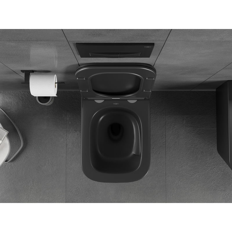 Mexen Teo Rimless Tornado Toilet Bowl, matte black - 3385XX85T