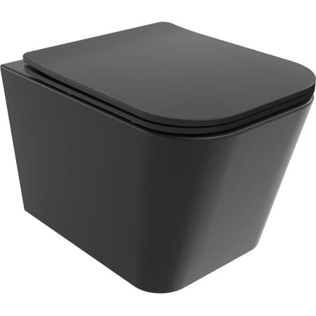 Mexen Teo Rimless Tornado Toilet Bowl with Soft-Close Slim Seat, Duroplast, Matte Black - 30850685T