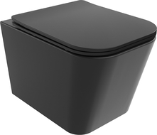 Mexen Teo Rimless Tornado Toilet Bowl with Soft-Close Slim Seat, Duroplast, Matte Black - 30850685T