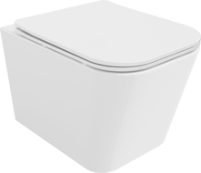 Mexen Teo Rimless Tornado WC Bowl with Soft-Close Slim Seat, Duroplast, Glossy White - 30850600T