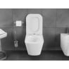 Mexen Teo Rimless Tornado WC Bowl with Soft-Close Slim Seat, Duroplast, Glossy White - 30850600T