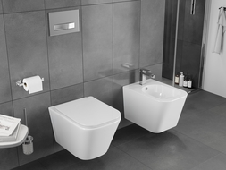 Mexen Teo Rimless Tornado WC Bowl with Soft-Close Slim Seat, Duroplast, Glossy White - 30850600T