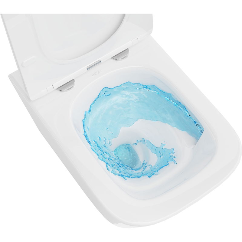 Mexen Teo Rimless Tornado WC Bowl with Soft-Close Slim Seat, Duroplast, White Gloss - 30850600T