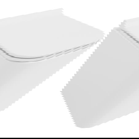 Mexen Teo Rimless Tornado WC Bowl with Slim Soft-Close Seat, Duroplast, Glossy White - 30850700T