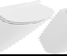 Mexen Carmen rimless Tornado WC bowl with slow-close slim seat, duroplast, glossy white - 30880100T