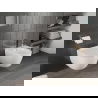 Mexen Carmen rimless Tornado WC bowl with slow-close slim seat, duroplast, glossy white - 30880100T