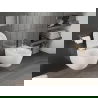 Mexen Carmen rimless Tornado WC bowl with slow-close slim seat, duroplast, glossy white - 30880100T
