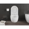 Mexen Carmen Rimless Tornado WC Bowl with Soft Closing Slim Seat, Duroplast, Glossy White - 30880300T