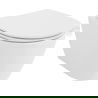 Mexen Carmen Rimless Tornado Toilet Bowl with Slim Soft-Close Seat, Duroplast, Glossy White - 30880300T