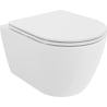 Mexen Carmen Rimless Tornado WC Bowl with Soft Closing Slim Seat, Duroplast, Glossy White - 30880300T