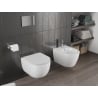 Mexen Carmen Rimless Tornado WC Bowl with Soft Closing Slim Seat, Duroplast, Glossy White - 30880300T