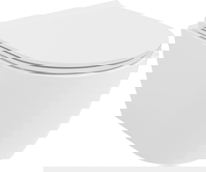 Mexen Carmen Rimless Tornado Toilet Bowl with Soft-Close Slim Seat, Duroplast, White Gloss - 30880500T