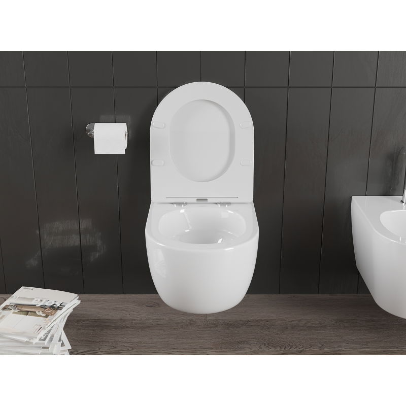 Mexen Carmen Rimless Tornado Toilet Bowl, White Gloss - 3388XX00T