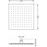 Mexen Uno DR72 flush-mount shower set, Black - 71435DR72-70