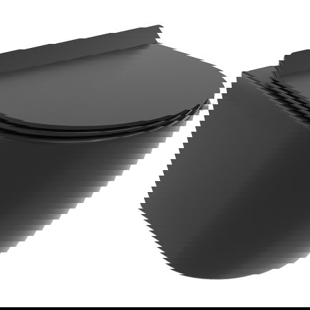 Mexen Carmen WC Bowl Rimless Tornado with Slow-Close Slim Seat, Duroplast, Matte Black - 30880185T