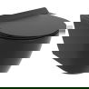 Mexen Carmen WC Bowl Rimless Tornado with Slow-Close Slim Seat, Duroplast, Matte Black - 30880185T