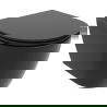 Mexen Carmen rimless WC bowl Tornado with slim soft-close seat, duroplast, black matte - 30881085T