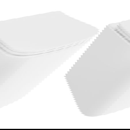 Mexen Vivo rimless Tornado toilet bowl with slim soft-close seat, duroplast, white gloss - 30610200T