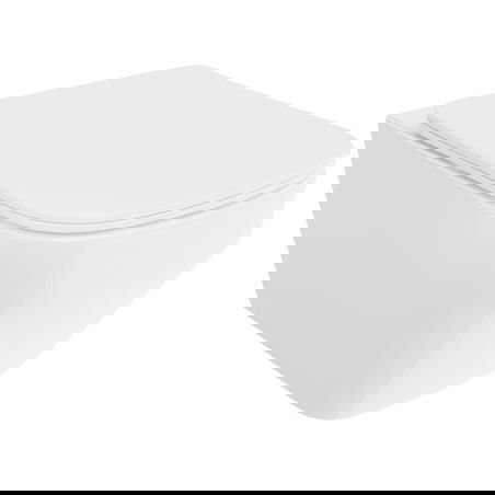 Mexen Riva Rimless Tornado toilet bowl with slim soft-close seat, duroplast, glossy white - 30630200T