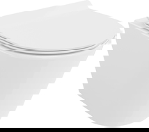 Mexen Rico Rimless Tornado WC Bowl with Soft-Close Slim Seat, Duroplast, Glossy White - 30720100T