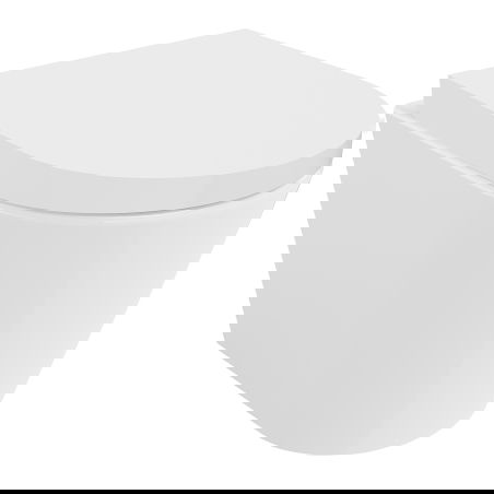 Mexen Rico Rimless Tornado toilet bowl with slow-closing hard seat, duroplast, white gloss - 30720200T