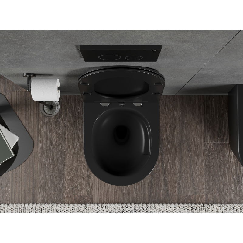 Mexen Rico Rimless Tornado WC Bowl, Matte Black - 3372XX85T