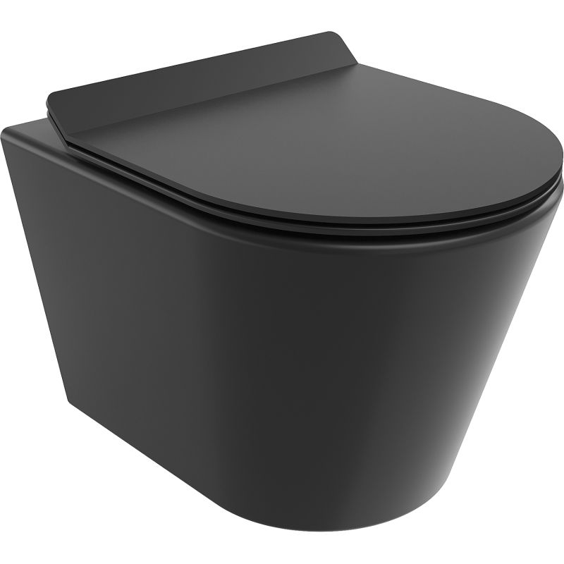 Mexen Rico WC bowl Rimless Tornado with soft-close slim seat, duroplast, black matte - 30720185T