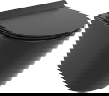 Mexen Rico Rimless Tornado Toilet Bowl with Soft-Close Slim Seat, Duroplast, Black Matte - 30720185T