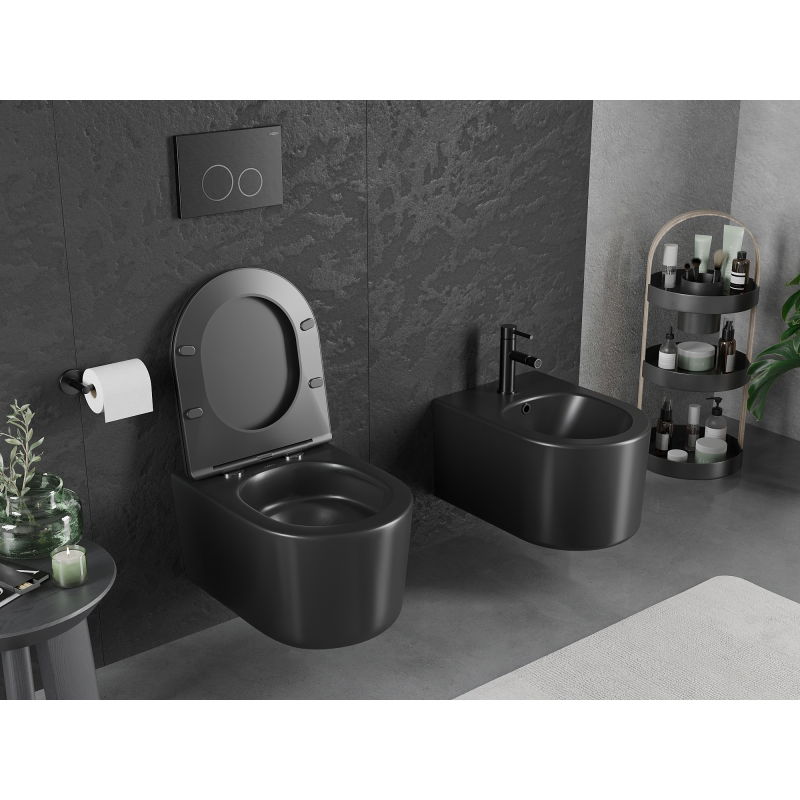 Mexen Sofia Rimless Tornado WC Bowl, Matte Black - 3354XX85T