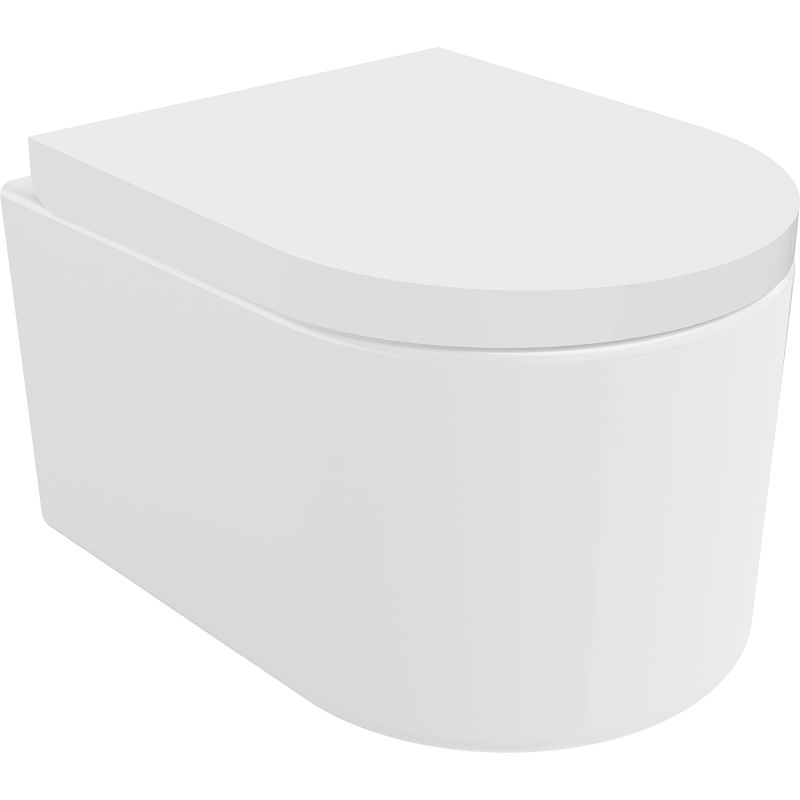 Mexen Sofia WC Bowl Rimless Tornado with Soft-Close Seat Hard, Duroplast, Glossy White - 30540200T