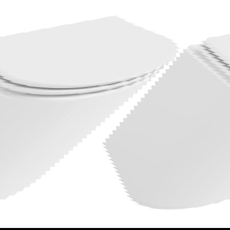 Mexen Sofia Rimless Tornado toilet bowl with slim soft-close seat, duroplast, white gloss - 30540400T