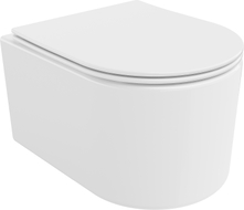 Mexen Sofia Rimless Toilet Bowl Tornado with Slim Soft-Close Seat, Duroplast, Glossy White - 30540400T