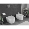 Mexen Sofia Rimless Toilet Bowl Tornado with Slim Soft-Close Seat, Duroplast, Glossy White - 30540400T