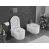 Mexen Sofia Rimless Toilet Bowl Tornado with Slim Soft-Close Seat, Duroplast, Glossy White - 30540400T