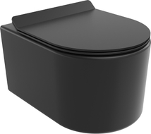 Mexen Sofia WC bowl Rimless Tornado with soft-close slim seat, duroplast, matte black - 30540185T