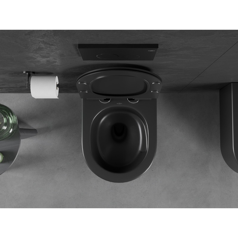 Mexen Sofia WC bowl Rimless Tornado with soft-close slim seat, duroplast, matte black - 30540185T