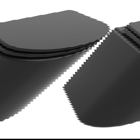 Mexen Sofia Rimless Tornado toilet bowl with slim soft-close seat, duroplast, black matte - 30541085T