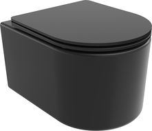 Mexen Sofia Rimless Tornado WC Bowl with Soft-Close Slim Seat, Duroplast, Matte Black - 30541085T