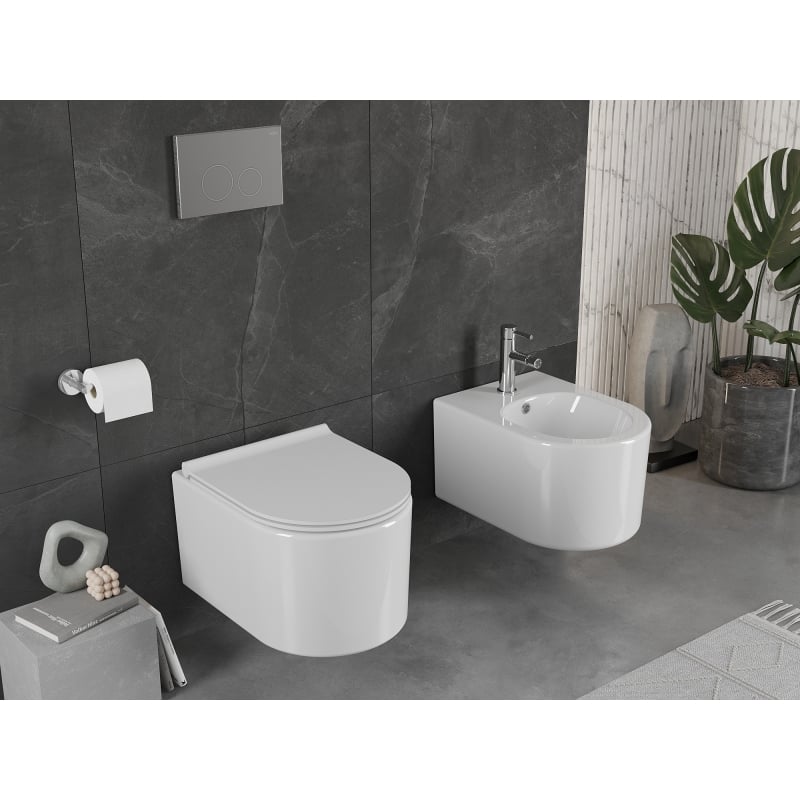 Mexen Sofia Rimless WC bowl with soft-close slim seat, duroplast, white gloss - 30540500