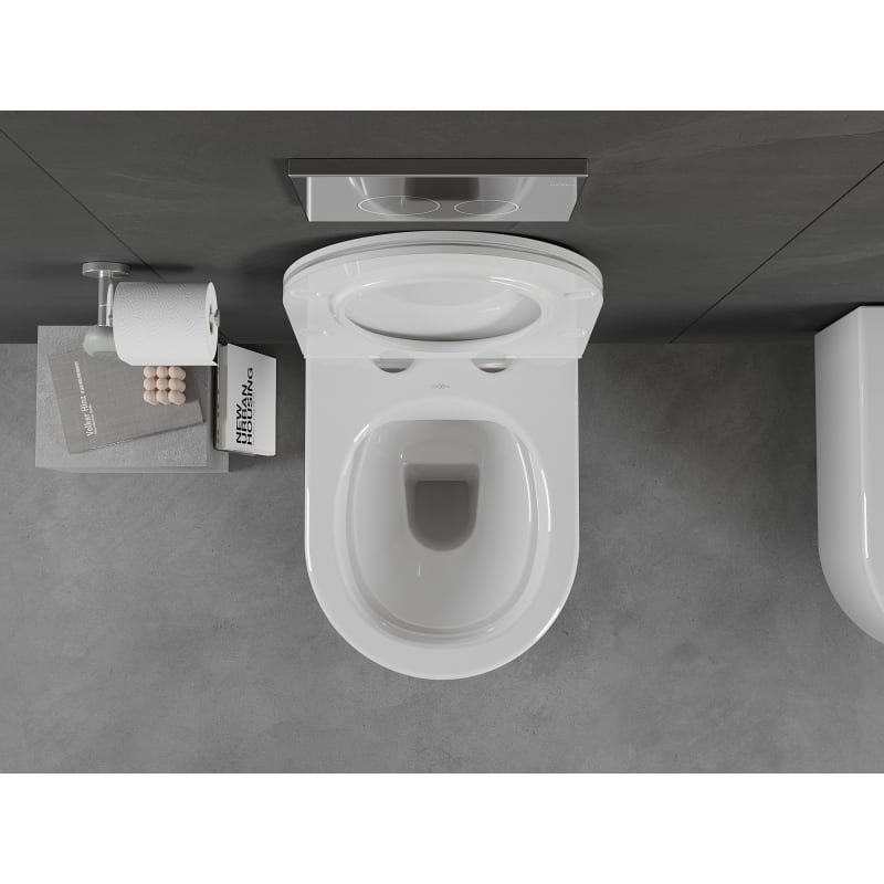 Mexen Sofia Rimless WC bowl with soft-close slim seat, duroplast, white gloss - 30540500