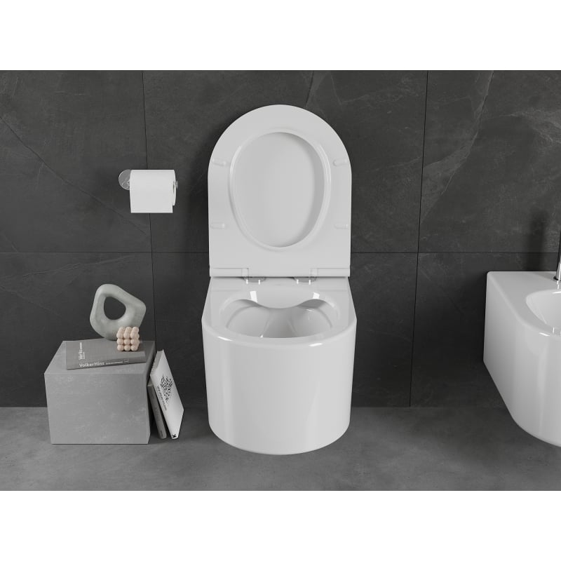 Mexen Sofia Rimless WC bowl with soft-close slim seat, duroplast, white gloss - 30540500