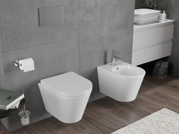 Mexen Rico Rimless Tornado toilet bowl with slow-closing hard seat, duroplast, white gloss - 30720200T