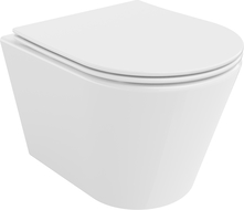 Mexen Rico rimless WC bowl with soft-close slim seat, duroplast, glossy white - 30720400T