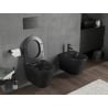 Mexen Rico Rimless Tornado WC Bowl with Slow-Close Slim Seat, Duroplast, Black Matte - 30721085T