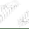 Mexen Lunar semicircular pivot shower enclosure left 90 x 70 cm, transparent, chrome - 833-090L-070P-01-00