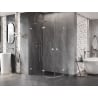 Mexen Lunar semi-circular left hinged shower enclosure 90 x 80 cm, transparent, chrome - 833-090L-080P-01-00
