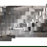 Mexen Lunar semicircular left hinged shower cabin 100 x 80 cm, transparent, chrome - 833-100L-080P-01-00