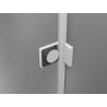Mexen Lunar semicircular hinged shower enclosure 70 x 70 cm, transparent, white - 833-070L-070P-20-00