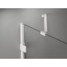Mexen Lunar semi-circular shower enclosure with left folding door 80 x 70 cm, transparent, white - 833-080L-070P-20-00